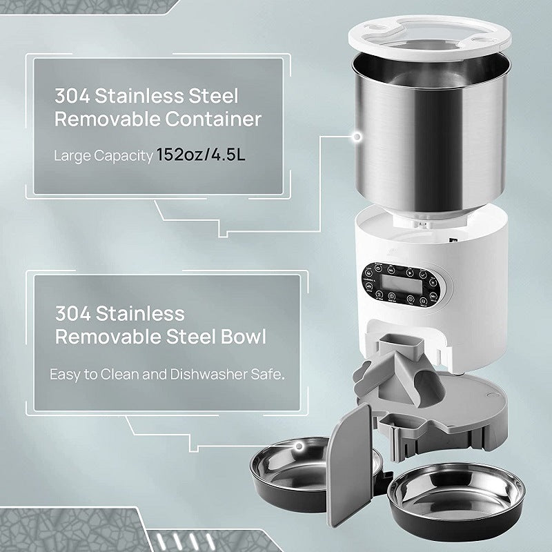 PetHaven.comAutomatic chqiue pet feederAutomatic chqiue pet feederProduct information:
 


 Material: Complete set of automatic feeding utensils
 
 Specifications: 3L Stainless Steel Feeder-Button, 4.5L Stainless Steel Feeder-Butto0