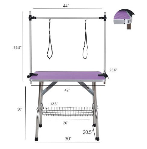 PetHaven.com42 Inch Foldable Dog Pet Grooming Table42 Inch Foldable Dog Pet Grooming Table【Safe &amp; Stable】Made from high-quality materials and featuring a sturdy construction, our pet grooming table ensures your pet's safety and comfort during the groopet handling