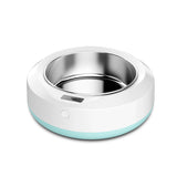 PetHaven.comPet portable automatic feederPet portable automatic feederDimensions: 190x190x65mm
 
 Bowl: 130x130x43mm
 
 Net weight: 0.5kg
 
 Display mode: LCD display
 
 Material: ABS plastic shell + stainless steel bowl
 
 Measuring r0