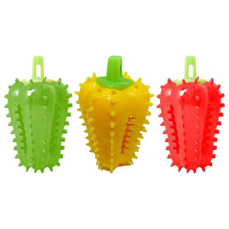PetHaven.comInteractive Dog Teething Chili Chewers Toy Interactive Toys Dog ToysInteractive Dog Teething Chili Chewers Toy Interactive Toys Dog ToysDescription

 Report Item


 Features:
 
 It's easy to get your dog's attention and encourage his chewing instincts. attract dog's attention to play with.
 
 This Tr4