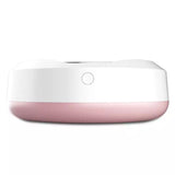 PetHaven.comPet portable automatic feederPet portable automatic feederDimensions: 190x190x65mm
 
 Bowl: 130x130x43mm
 
 Net weight: 0.5kg
 
 Display mode: LCD display
 
 Material: ABS plastic shell + stainless steel bowl
 
 Measuring r0