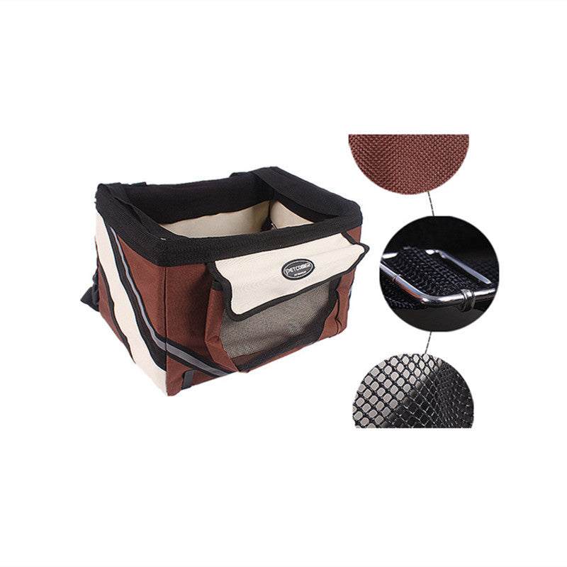 PetHaven.comPortable Dog Bicycle Carrier SeatPortable Dog Bicycle Carrier Seat for small dog.Take Your Furry Friend on Every Adventure!The Portable Dog Bicycle Carrier Seat is designed for pet lovers who never want to leave their canine companion behind. Thiaccessories