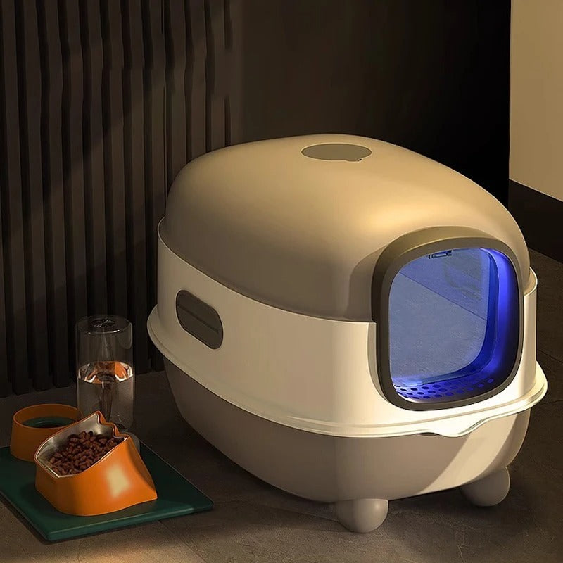 PetHaven.comLitter Box Fully Enclosed Oversized UV SterilizationLitter Box Fully Enclosed Oversized UV SterilizationProduct information:
 
 Specification: Large cat litter box
 
 Target audience: Cats
 
 Material: PP
 
 Colors: Starry Sky Grey Basic Deodorization, Roland Purple BaLitter box