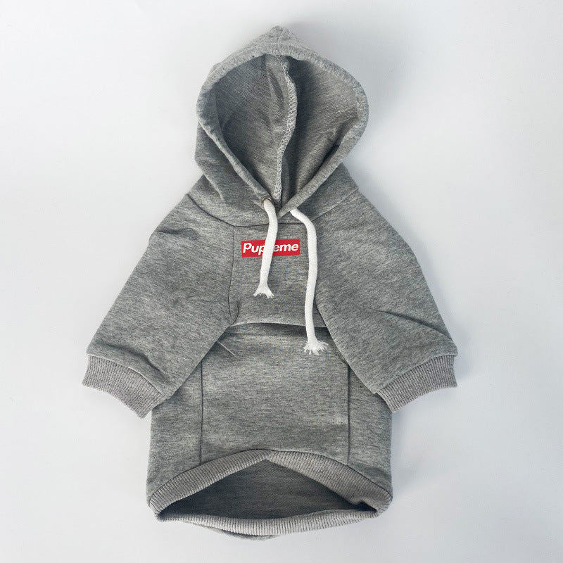 PetHaven.comPet Cotton Dog Clothes Hooded SweaterPet Cotton Dog Clothes Hooded SweaterProduct information:
 


 Material: Cotton
 
 Product category: two-legged clothes
 
 Style: leisure
 
 Color: black, white, gray, pink, red
 
 


 Size Information:clothes