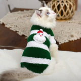 PetHaven.comHairless Cat Warm Sweater Pet Cat ClothesHairless Cat Warm Sweater Pet Cat ClothesProduct information:


 Material: Wool
 
 Product category: sweater
 
 Applicable gender: general
 
 Color: light green stripes-handmade sweaters, light purple strip0