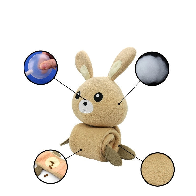 PetHaven.comDogs Sniff Toys Pet Training Bite ResistanceDogs Sniff Toys Pet Training Bite Resistance And VocalizationProduct information:
 


 Product category: Soundmaking toys
 
 Material: plush
 
 Color: Poached Bunny
 
 Function: Hiding food, leaking food, making sounds and bit0