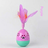 PetHaven.comTumbler Bell Cat Interactive ToysTumbler Bell Cat Interactive ToysProduct information:
 
 Color: pink, purple, green
 
 Material: Plastic
 
 Category: Pet Toys
 
 Name: hollow footprints with feathers Tumbler
 
 Material: ABS
 
 Co0