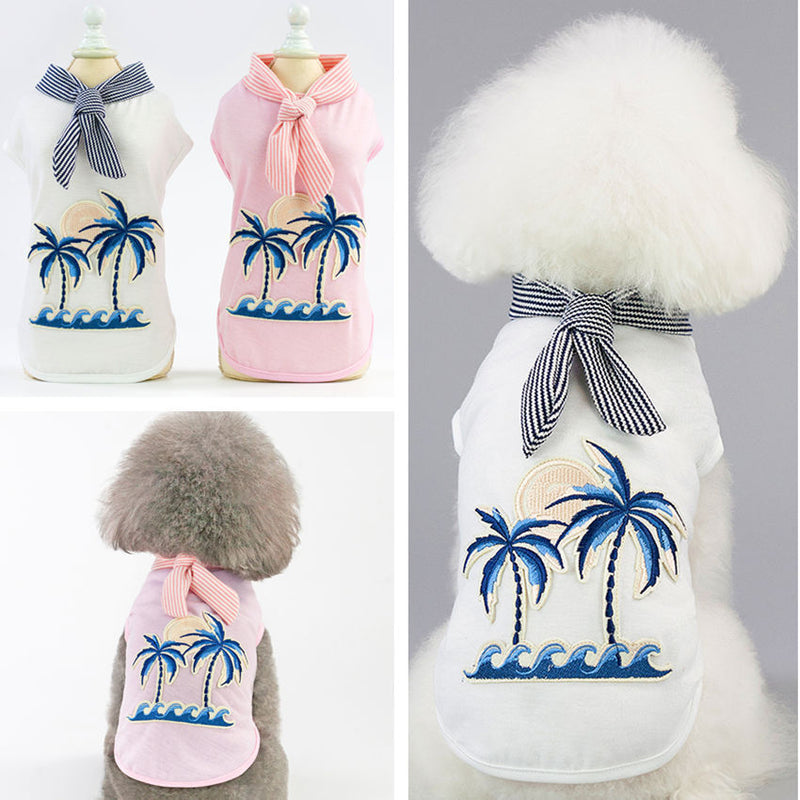 PetHaven.comCoconut tree embroideryCoconut tree embroidery from pet clothingMaterial: Cotton
 
 style: Casual
 
 Color: pink, white


 v\:* {behavior:url(#default#VML);}o\:* {behavior:url(#default#VML);}x\:* {behavior:url(#default#VML);}.sha0