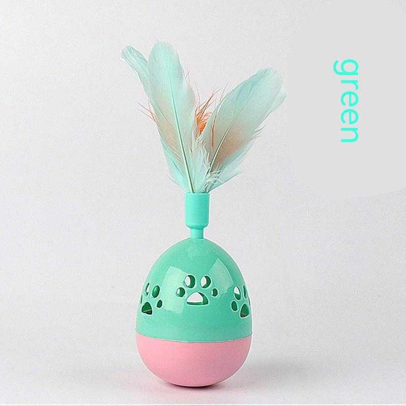 PetHaven.comTumbler Bell Cat Interactive ToysTumbler Bell Cat Interactive ToysProduct information:
 
 Color: pink, purple, green
 
 Material: Plastic
 
 Category: Pet Toys
 
 Name: hollow footprints with feathers Tumbler
 
 Material: ABS
 
 Co0