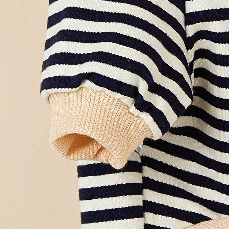 PetHaven.comPet Striped Sweater Dog Fashion Hooded ClothesPet Striped Sweater Dog Fashion Hooded ClothesProduct information:
 


 Material: Polyester
 
 Product category: Two-legged clothes T
 
 Application: Pet


 


 Size Information:
 
 Size: XS, S, M, L, XL


 
 
 clothes