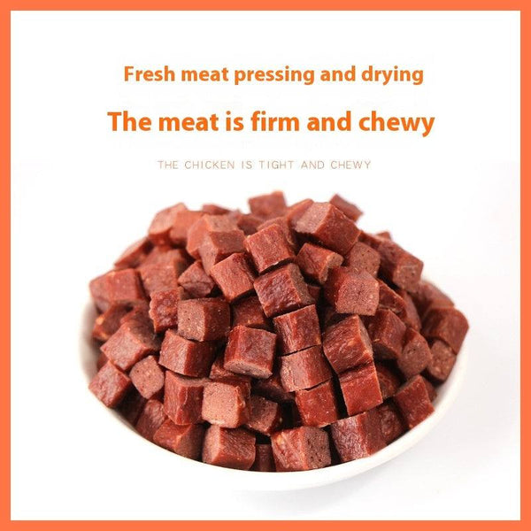 PetHaven.comDog Snacks Dried Beef Cubes Dog Snacks Dried Beef Cubes – High-Quality, Natural Treats for DogsTreat your furry friend to the best with our Dog Snacks Dried Beef Cubes! These high-quality, protein-packed treats are made from 100% natural, ensuring your dog getfood/treats