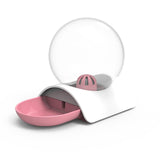 PetHaven.comPet automatic drinking fountainPet automatic drinking fountainMaterial: ball / AS; other / PP
 
 Product size: 29*18*23 cm
 
 Capacity: 2.8L
 
 Compact body, spherical water bottle, large capacity. Semi-circular small bowl to e0