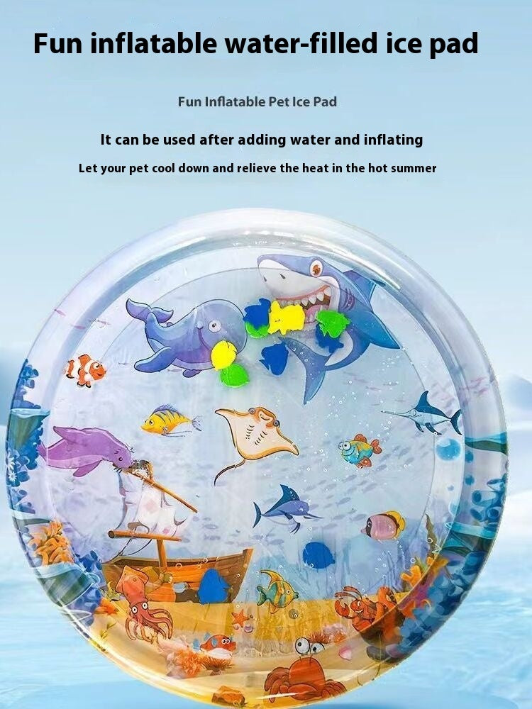PetHaven.comSummer Cooling Pet Water Bed Cushion Ice Pad Dog Sleeping Square MatSummer Cooling Pet Water Bed Cushion Ice Pad Dog Sleeping Square Mat FOverview:


 The enhanced thickness ensures water playmat durability and long-lasting use.
 
 This water playmat features a fish design that captures the attention o0