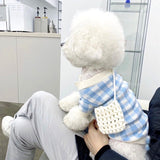 PetHaven.comWinter Pet Knitting Sweater BomeiAutumn And Winter Pet Knitting Sweater BomeiProduct information:
 
 
 Material: knitted
 
 Color: blue (excluding small bags), black squares, pink squares, blue dots, gray dots, red dots, rice double pockets, 0