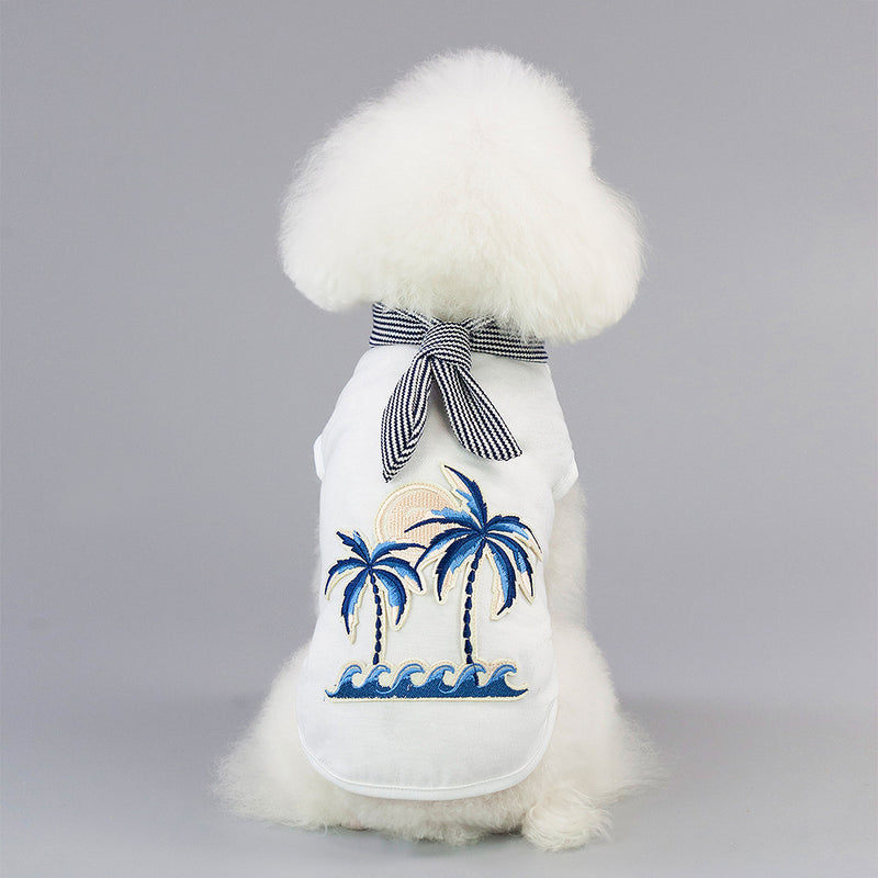 PetHaven.comCoconut tree embroideryCoconut tree embroidery from pet clothingMaterial: Cotton
 
 style: Casual
 
 Color: pink, white


 v\:* {behavior:url(#default#VML);}o\:* {behavior:url(#default#VML);}x\:* {behavior:url(#default#VML);}.sha0