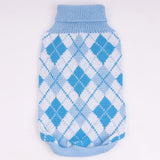 PetHaven.comPet clothes autumnPet clothes autumn and winter knittingmaterial: Wool
 
 Product category: sweater
 
 Use object: small and medium-sized dog clothing
 
 Style: knitted
 
 Collar shape: round neck
 
 Pattern: Geometric di0