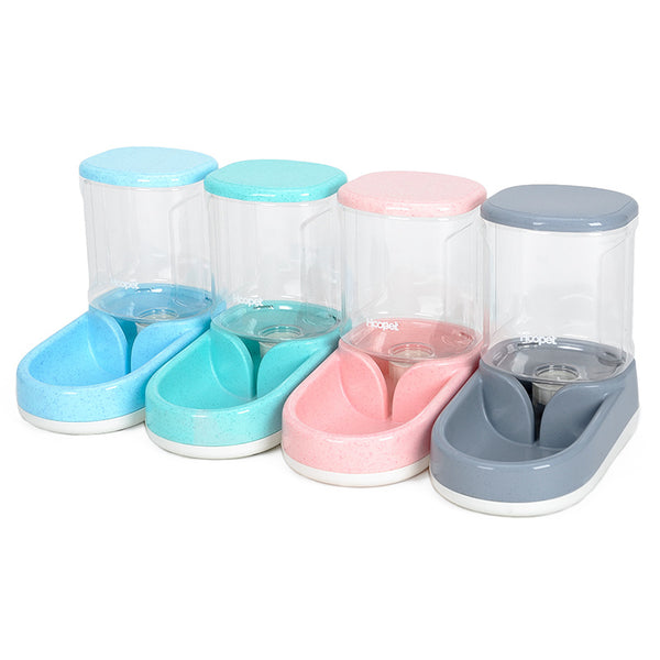 PetHaven.comPet water dispenserPet water dispenserColor: Cherry Blossom Pink / Mint Green / Marble Gray
 
 Use object: universal for dogs and cats
 
 Material: Eco-friendly PP resin material0