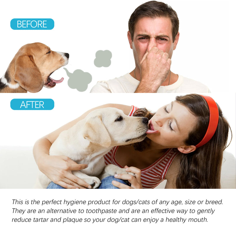 PetHaven.comDog Cat Teeth Cleaning Finger Stall Pet Teeth CleaningDog Cat Teeth Cleaning Finger Stall Pet Teeth CleaningProduct information:
 
 Efficacy: Pet Oral cleaning
 
 Specification: 50pads
 
 Ingredients: Water, cetyltrimethyl ammonium chloride, PEG-40 hydrogenated castor oil,pet care