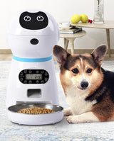 PetHaven.comAutomatic pet feederAutomatic pet feeder●Grain storage barrel: Removable grain barrel, easy to clean
 
 ●Applicable food: 5mm-12mm dry food
 
 Manual feeding: single feeding once, about 5g each time
 
 ●Au0