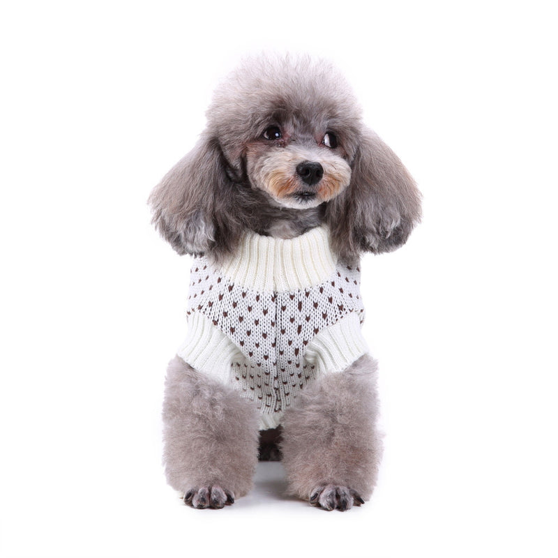 PetHaven.comChristmas Snowflake dog sweaterChristmas Snowflake dog sweaterMaterial: polyester
 
 Product Category: Sweaters
 
 Style: British
 
 Applicable gender: generic


 
 
 
 Size
 
 
 Length
 
 
 Bust
 
 
 Collar
 
 
 
 S
 21
 28
 20