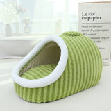 PetHaven.comThickenedThickened Three-dimensional Cat Nest Macaron Double-piece Autumn And WProduct information:
 
 Color: Small size 45*30*25, medium 55*40*30, large 60*45*35
 
 Specifications: pink, green, blue, yellow
 
 Material: cloth
 
 Applicable objbed