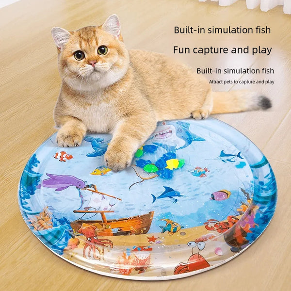 PetHaven.comSummer Cooling Pet Water Bed Cushion Ice Pad Dog Sleeping Square MatSummer Cooling Pet Water Bed Cushion Ice Pad Dog Sleeping Square Mat FOverview:


 The enhanced thickness ensures water playmat durability and long-lasting use.
 
 This water playmat features a fish design that captures the attention o0