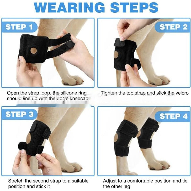 PetHaven.comPet Dog Leg Guard Joint Knee Pad ACL Ligament Tear Auxiliary Rehabilitation Cat Joint Dislocation ProtectionPet Dog Leg Guard Joint Knee Pad ACL Ligament Tear Auxiliary RehabilitProduct information:
 
 Color: Black (single price)
 
 Applicable occasions for gifts: weddings, parties, others
 
 Material: Polyester
 
 Category: Pet chain ring, accessories