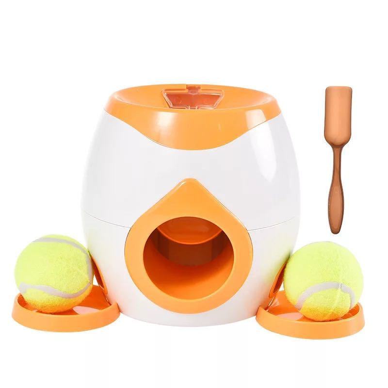 PetHaven.comSmart Pet Feeder Tennis Ball Missing Device Throwing Reward MachineSmart Pet Feeder Tennis Ball Missing Device Throwing Reward MachineOverview:
 
 
 1. This is a good helper to train your dogs.
 
 --Training your dog to put the ball into the machine
 
 --Wait for the ball roll out along the track (bowls