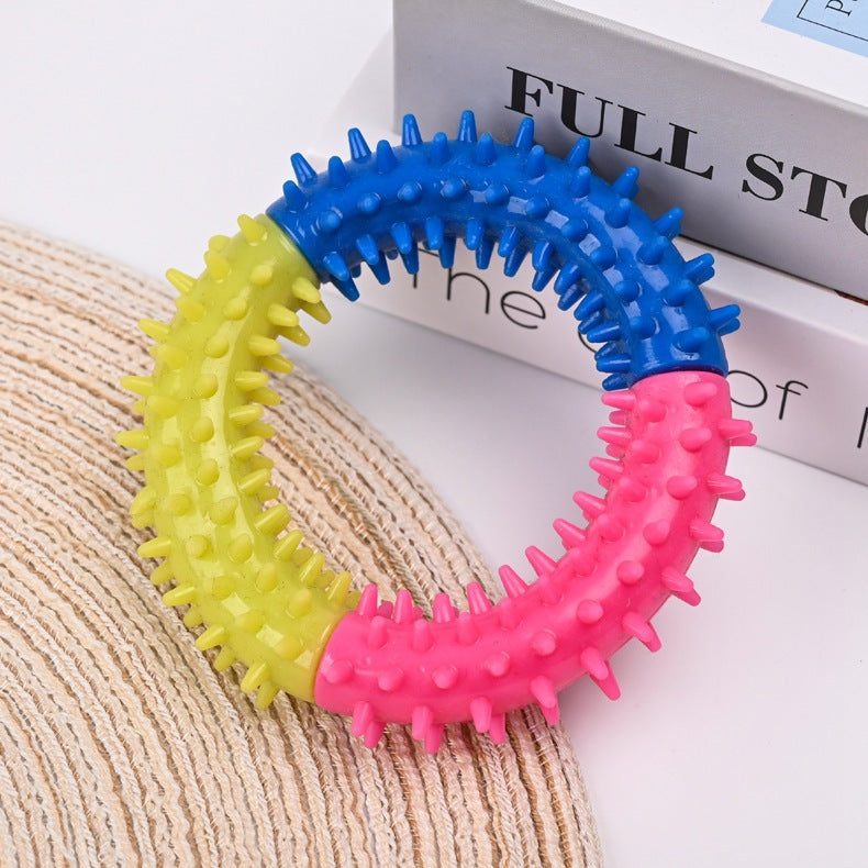 PetHaven.comDog Chew Toys Ring Dog Teething Toys Rubber Puppy Teething Toys Pet ToysDog Chew Toys Ring Dog Teething Toys Rubber Puppy Teething Toys Pet ToPuppy's gums won't hurt when using the teething pet dog toys,won't hurt your puppy's little teeth.
Interactive Dog Toys for Small and Medium Dogs: This fun dog chew 4