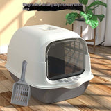 PetHaven.comLitter Box Fully Enclosed Cat ToiletLitter Box Fully Enclosed Cat ToiletProduct information:


 Size: 50 * 35 * 33cm
 
 Color: Sakura Pink, Sapphire Blue Deep Sky Grey
 
 Material: PP material
 
 

Packing list: 

Cat litter box x 1pc 

Litter box