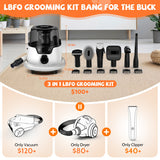PetHaven.comPet Grooming vacuumPet Grooming vacuum6-in-1 grooming kit ,designed to cater to various grooming requirements. The concentrator nozzle efficiently dries your dog's coat post-bathing. The trimmer and accopet care