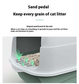 PetHaven.comLitter Box Fully Enclosed Cat ToiletLitter Box Fully Enclosed Cat ToiletProduct information:


 Size: 50 * 35 * 33cm
 
 Color: Sakura Pink, Sapphire Blue Deep Sky Grey
 
 Material: PP material
 
 

Packing list: 

Cat litter box x 1pc 

Litter box