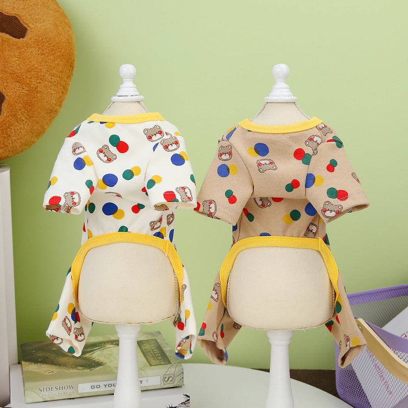 PetHaven.comDog Pet Clothes Colorful Ball BearDog Pet Clothes Colorful Ball BearDog Pet Clothes Colorful Ball Bear is the perfect outfit for your furry friend. Crafted with soft and breathable fabric, this Dog Pet Clothes Colorful Ball Bear desiclothes