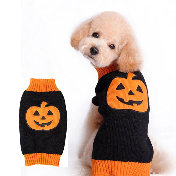 PetHaven.comPet Halloween Dog Knitted Pumpkin SweaterPet Halloween Dog Knitted Pumpkin SweaterProduct information:
 


 Material: Acrylic
 
 Application: Pet
 
 Color: orange black pumpkin, new pumpkin-navy blue,


 


 Size information:
 
 


 
 
 size
 
 Ba0