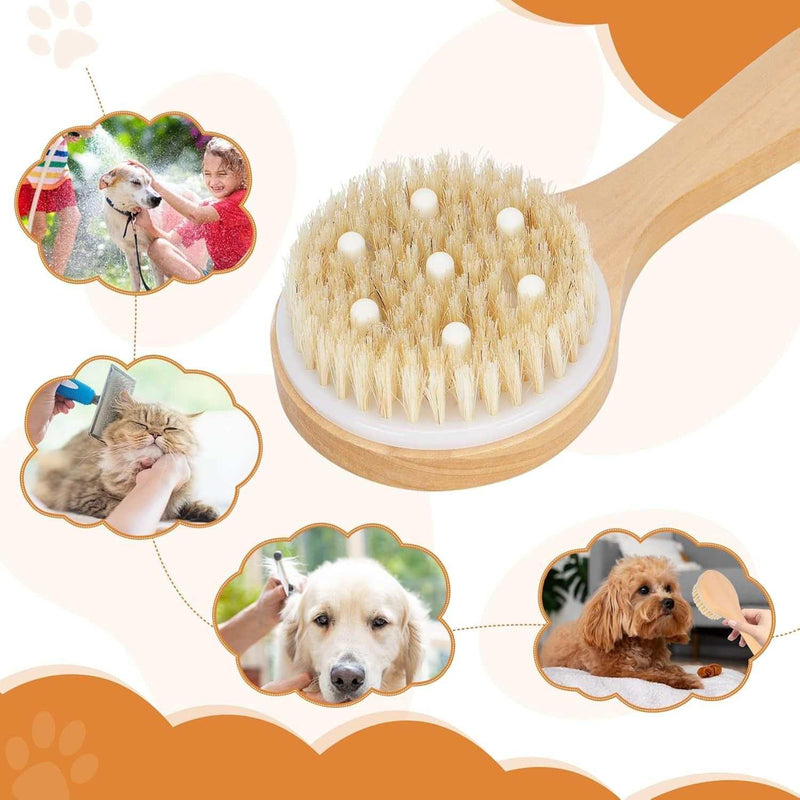 PetHaven.comMassage Points Wooden HandlePet Shampoo Brush With Massage Points Wooden Handle, And Natural BristExperience ultimate relaxation with our Massage Points Wooden Handle tool, designed to provide a therapeutic massage experience. The ergonomic Massage Points Wooden 4