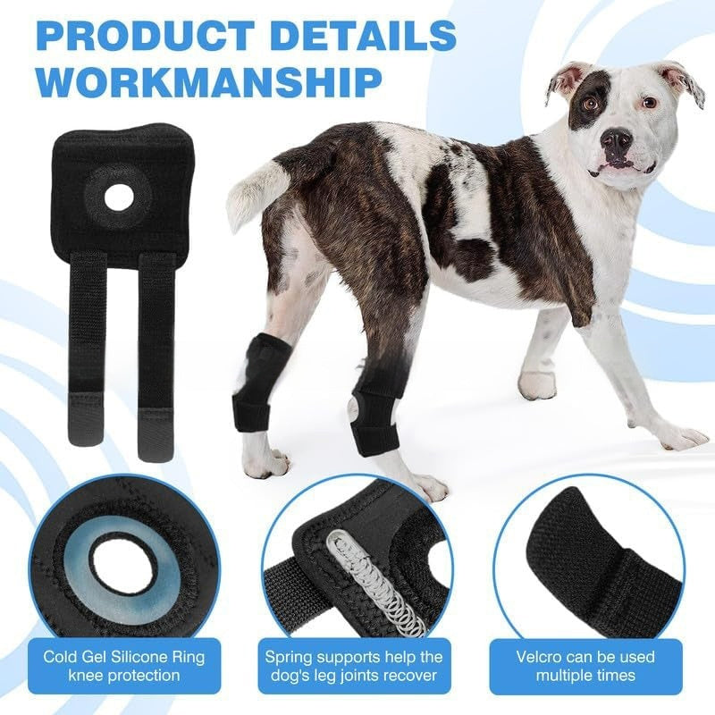 PetHaven.comPet Dog Leg Guard Joint Knee Pad ACL Ligament Tear Auxiliary Rehabilitation Cat Joint Dislocation ProtectionPet Dog Leg Guard Joint Knee Pad ACL Ligament Tear Auxiliary RehabilitProduct information:
 
 Color: Black (single price)
 
 Applicable occasions for gifts: weddings, parties, others
 
 Material: Polyester
 
 Category: Pet chain ring, accessories