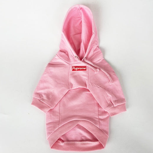 PetHaven.comPet Cotton Dog Clothes Hooded SweaterPet Cotton Dog Clothes Hooded SweaterProduct information:
 


 Material: Cotton
 
 Product category: two-legged clothes
 
 Style: leisure
 
 Color: black, white, gray, pink, red
 
 


 Size Information:clothes
