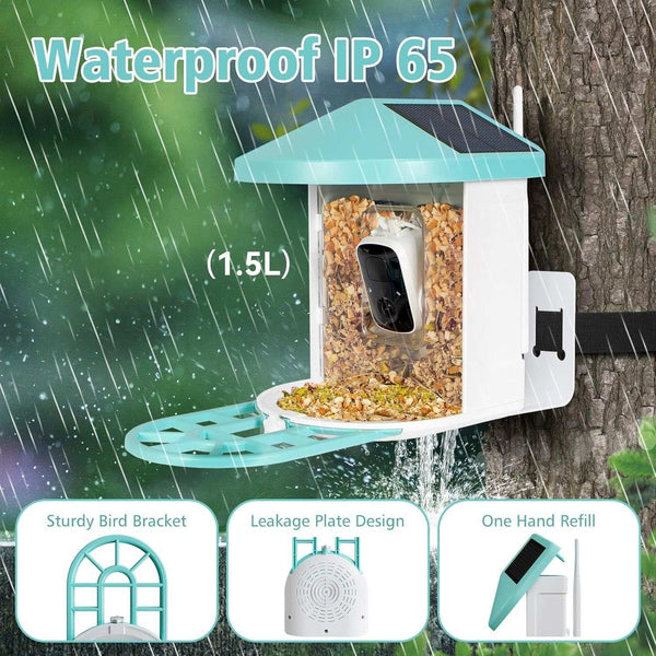 PetHaven.comSmart Feeder Surveillance Wireless CameraSmart Feeder Surveillance Wireless CameraProduct information:
 
 Specification: smart feeder video edition
 
 Applicable occasions for gifts: party
 
 Applicable object: Bird
 
 Category: Intelligent feeder0