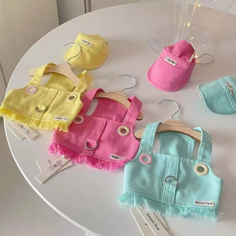 PetHaven.comPet Clothes Candy Color Denim VestPet Clothes Candy Color Denim VestOur Pet Clothes Candy Color Denim Vest is the perfect blend of style and comfort for your furry friend. Made with soft, high-quality denim fabric, this Pet Clothes Cclothes