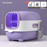PetHaven.comLitter Box Fully Enclosed Oversized UV SterilizationLitter Box Fully Enclosed Oversized UV SterilizationProduct information:
 
 Specification: Large cat litter box
 
 Target audience: Cats
 
 Material: PP
 
 Colors: Starry Sky Grey Basic Deodorization, Roland Purple BaLitter box