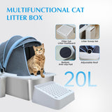 PetHaven.comCloth Cover Type Cat Litter Boxfully Enclosed Anti-splash EasyCloth Cover Type Cat Litter Box,fully Enclosed, Anti-splash, Easy To C【STURDY AND DURABLE】 Enclosed metal litter box design prevents litter from scattering outside the box,ensure that even the most enthusiastic diggers won't make a mesLitter box