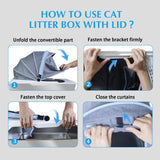 PetHaven.comCloth Cover Type Cat Litter Boxfully Enclosed Anti-splash EasyCloth Cover Type Cat Litter Box,fully Enclosed, Anti-splash, Easy To C【STURDY AND DURABLE】 Enclosed metal litter box design prevents litter from scattering outside the box,ensure that even the most enthusiastic diggers won't make a mesLitter box