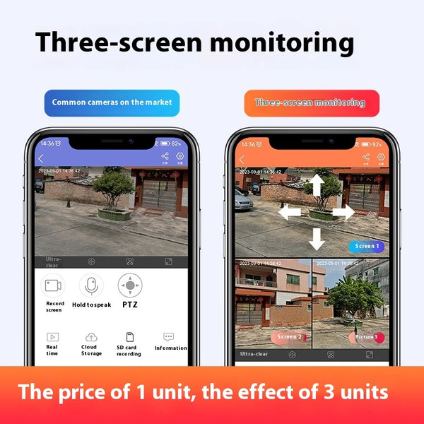 PetHaven.comWireless Camera Monitoring Dual-screen Home Night Vision HDWireless Camera Monitoring Dual-screen Home Night Vision HDProduct information:
 
 Specification: 1 style: fixed focus [WiFi version] power supply-no memory card, 2 style: fixed focus [WiFi version] Power Supply 32G memory caccessories