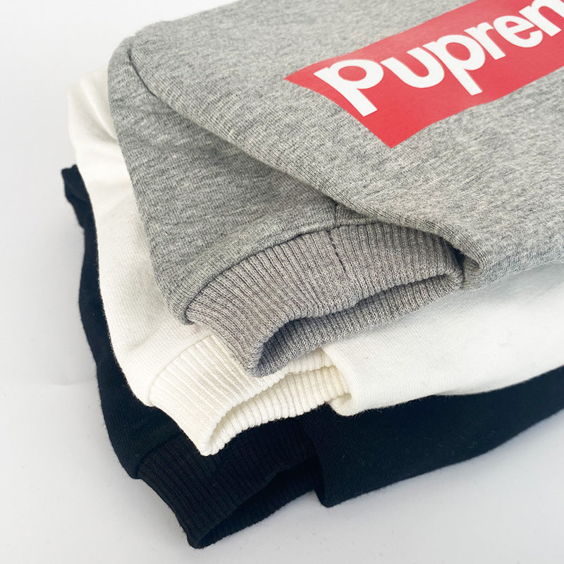 PetHaven.comPet Cotton Dog Clothes Hooded SweaterPet Cotton Dog Clothes Hooded SweaterProduct information:
 


 Material: Cotton
 
 Product category: two-legged clothes
 
 Style: leisure
 
 Color: black, white, gray, pink, red
 
 


 Size Information:clothes