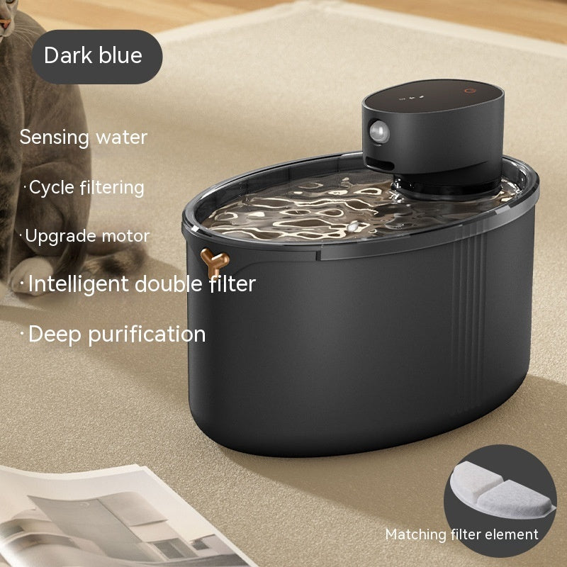 PetHaven.comPet Wireless Smart Cat Mute Water DispenserPet Wireless Smart Cat Mute Water DispenserProduct information:
 
 Color: porcelain white [lithium battery 4000 safety], dark blue [lithium battery 4000 safety], filter element [6 pieces]]
 
 Specification: WFeeder