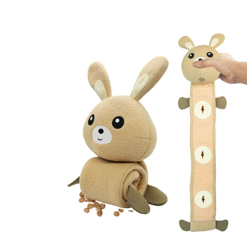 PetHaven.comDogs Sniff Toys Pet Training Bite ResistanceDogs Sniff Toys Pet Training Bite Resistance And VocalizationProduct information:
 


 Product category: Soundmaking toys
 
 Material: plush
 
 Color: Poached Bunny
 
 Function: Hiding food, leaking food, making sounds and bit0