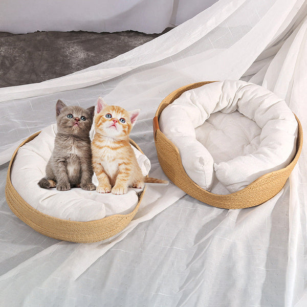 PetHaven.comSimple Wind Rattan Cat Nest Hand-woven Nest Universal Cat Scratching BoardSimple Wind Rattan Cat Nest, Hand-woven Nest, Universal Cat ScratchingModel            diameter                          height                                 recommended weight
S                       32cm                            Litter box