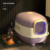 PetHaven.comLitter Box Fully Enclosed Oversized UV SterilizationLitter Box Fully Enclosed Oversized UV SterilizationProduct information:
 
 Specification: Large cat litter box
 
 Target audience: Cats
 
 Material: PP
 
 Colors: Starry Sky Grey Basic Deodorization, Roland Purple BaLitter box