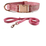 PetHaven.comFaux Linen Metal Buckle Collar Dog LeashFaux Linen Metal Buckle Collar Dog LeashProduct information:
"Upgrade your pet's walking experience with the Faux Linen Metal Buckle Collar Dog Leash. Designed for durability and style, this leash combines7