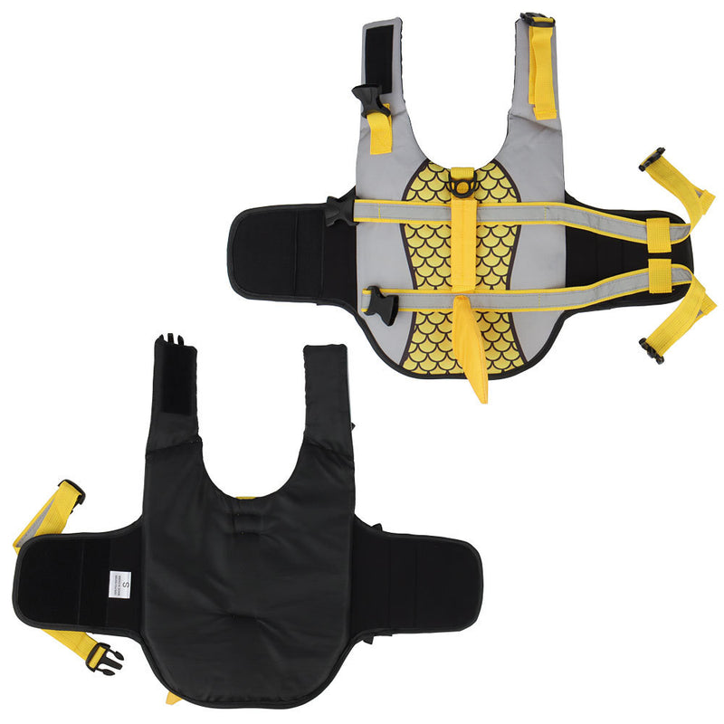 PetHaven.comSwim Pet Dog Life Jacket Vest Clothes Life Vest Collar Harness Pets Swimming Summer Swimwear Scales Shark Pet ProductsSwim Pet Dog Life Jacket Vest Clothes Life Vest Collar Harness Pets SwOverview:

PET LIFEJACKET WITH HIGH BUOYANCY - The life jacket is made of ripstop Oxford cloth. The body of the pet life vest is filled with EPE and the belly is madclothes